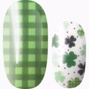 3 for 15 - LILY & FOX - SHE ROCKS SHAMROCK Nail Stickers Wrap Strips Green
